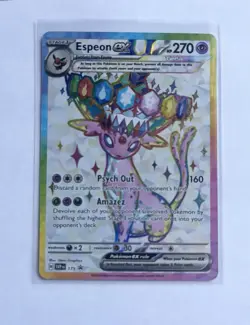 Umbreon 176 & Espeon 175 Promo Cards Prismatic Evolutions Sleeves Pin Figurine - Image 4