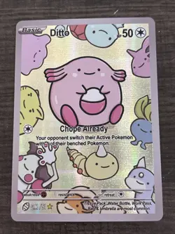 After Skool Hobby Ditto Chansey 51 Series 2 Holo Pokemon Fan Art Genetic Mystery - Image 1