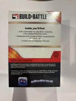 Pokemon Scarlet and Violet Surging Sparks Build and Battle Box Sealed - Image 3