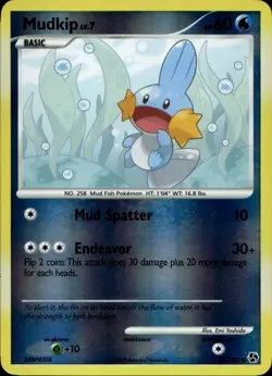 Mudkip 80/106 Reverse Holo DP Great Encounters Pokemon - Image 1