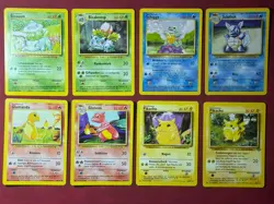 Pokemon Karten Vintage ~ Base Set Starter Pokemon Neamint / Pikachu Glumanda - Image 1