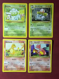 Pokemon Karten Vintage ~ Base Set Starter Pokemon Neamint / Pikachu Glumanda - Image 2