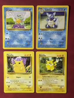 Pokemon Karten Vintage ~ Base Set Starter Pokemon Neamint / Pikachu Glumanda - Image 4