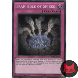 Yugioh Trap Hole of Spikes MILI-EN022 Super Rare 1st Edition NM - Image 1