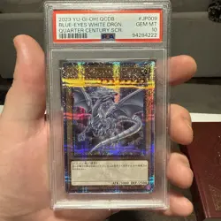 BLUE-EYES WHITE DRAGON QCDB-JP009 QCSR Quarter Century Secret Rare PSA 10 - Image 1