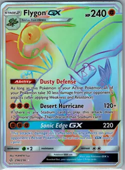Flygon GX (Secret) 256/236 SM - Cosmic Eclipse - Pokemon Card - NM - Image 1