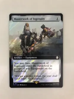 Masterwork of Ingenuity Surge Foil Extended Borderless MTG Magic Card Mint PIP - Image 1