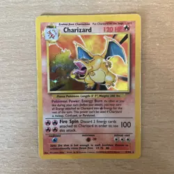 Pokemon TCG Base Set Charizard Holo Card 4/102 Unlimited - Image 1