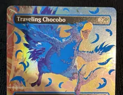 Traveling Chocobo NEON BLUE FOIL BORDERLESS - 0551c - Final Fantasy FIN MTG - Image 3