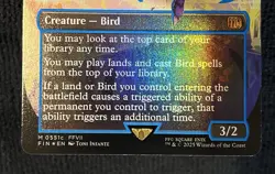 Traveling Chocobo NEON BLUE FOIL BORDERLESS - 0551c - Final Fantasy FIN MTG - Image 4