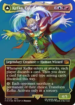 Kefka, Court Mage SURGE FOIL BORDERLESS - 0543 - Mythic Final Fantasy FIN MTG - Image 1