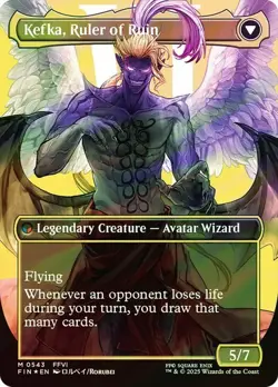 Kefka, Court Mage SURGE FOIL BORDERLESS - 0543 - Mythic Final Fantasy FIN MTG - Image 2