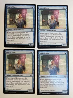 4x Mtg Lost Caverns Of Ixalan Sage Of Days NM/M Magic The Gathering - Image 1