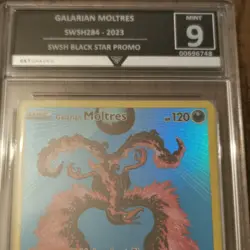 Graded Pokemon Card Galarian Moltres SWSH284 Crown Zenith Promo English Graded 9 - Image 3