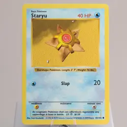 Pokemon TCG - Staryu 65/102 Base Set Common Shadowless WOTC 1999 - NM - Image 2
