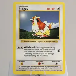 Pokemon TCG - Pidgey 57/102 Base Set Common Shadowless WOTC 1999 - NM - Image 2