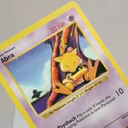 Pokemon TCG - Abra 43/102 Base Set Common Shadowless WOTC 1999 - NM - Image 1