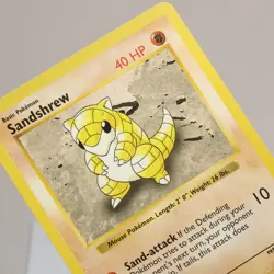 Pokemon TCG - Sandshrew 62/102 Base Set Common Shadowless WOTC 1999 - NM - Image 1