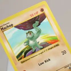 Pokemon TCG - Machop 52/102 Base Set Common Shadowless WOTC 1999 - NM - Image 1