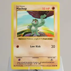 Pokemon TCG - Machop 52/102 Base Set Common Shadowless WOTC 1999 - NM - Image 2