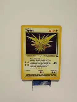 Pokemon TCG Zapdos Fossil Holo Card 15/62 Unlimited Holo Rare LP+ - Image 1