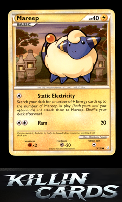 Mareep 73/123 Pokemon Common HeartGold SoulSilver Card NM - Image 1