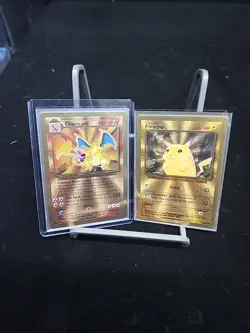 Pokemon Celebrations Metal Cards Charizard & Pikachu 25th - Image 1