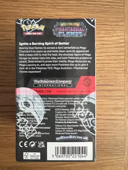 Pokemon TCG Mega Evolution Phantasmal Flames Half Booster Box (18 Packs) Sealed - Image 1