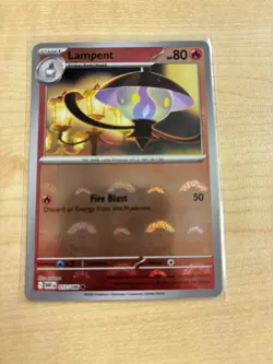 Lampent 017/086 Pokeball Reverse Holo White Flare Pokemon TCG Card - Image 1