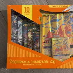 Pokemon Reshiram Charizard GX Premium Collection Box Tag Team - Damaged Box - Image 2