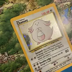 Pokemon Card Chansey Base Set 3/102 1999 Holo Rare WOTC Vintage TCG NM - Image 2