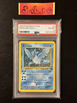 PSA 6 Articuno Holo Rare Fossil 2/62 Pokemon Card - Image 1
