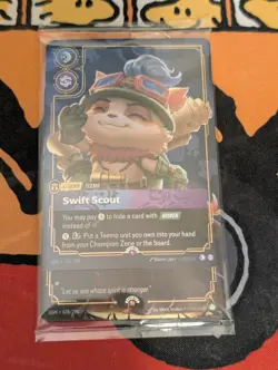 Teemo & Lee Sin Champion Unit ORIGINS Stamp Promo Riftbound Card Game SEALED - Image 1