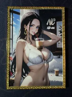 White Bikini Hancock Golden Card Metal Dream Waifu Doujin Case Prize One Piece - Image 1