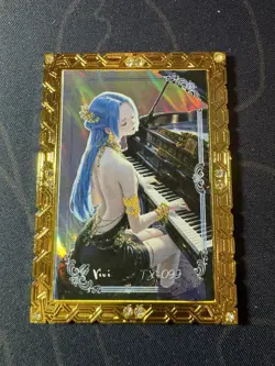Goddess Pianist Vivi Diamond Card Metal Waifu Doujin Numbered One Piece - Image 1