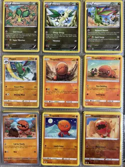Pokemon Card Species Set Lot - 9x Unique Cards / Trapinch Family - Image 1