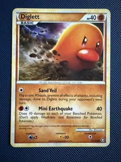Diglett - 61/102 - Common LP, English Pokemon Triumphant - Image 1
