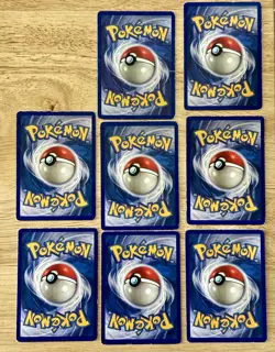 (8) Pokemon Base Set Starter Evolution Lot Charmander Squirtle Bulbasaur HP/DMG - Image 2