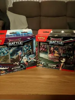 Pokemon TCG Battle Deck Marnie Morpeko And Steven Beldum Both New And Sealed - Image 1