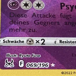 POKEMON TCG Karte 069/196 STRAHLENDES GUARDEVOIR KP 130 Holo Card - Image 2