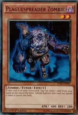 SDSE-EN021 PLAGUESPREADER ZOMBIE COMMON 1ST EDITION YuGiOh CARD - Image 1