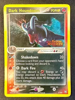 Dark Houndoom 5/109 EX Team Rocket Returns Pokemon Card Reverse Holo Rare - Lp - Image 1
