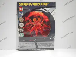 Bakugan Card - Graveyard Fire - Blue Ability Card - BA619 - 37/48q - 2009 - Image 1