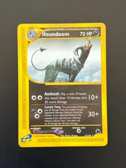Houndoom 12/144 WOTC Skyridge Non Holo Rare E series Pokemon Card AA2 - Image 1
