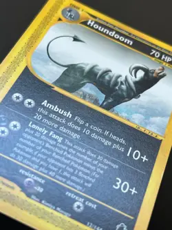 Houndoom 12/144 WOTC Skyridge Non Holo Rare E series Pokemon Card AA2 - Image 4