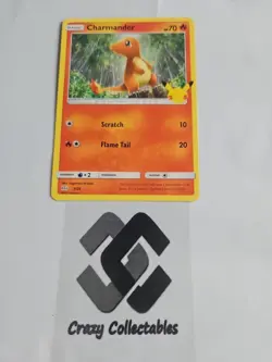 Pokemon Card Charmander 9/25 Non Holo Mcdonalds 25th Anniversary Nr Mint - Image 1