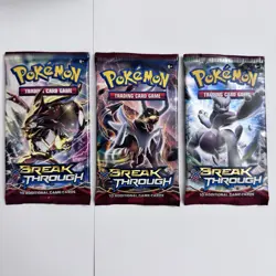 Pokemon XY Breakthrough English Booster Trading Card Game 3 Pack Lot - Image 1