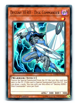 Destiny HERO - Disk Commander - LEHD-ENA08 - Ultra Rare - 1st Edition - Yugioh - Image 1
