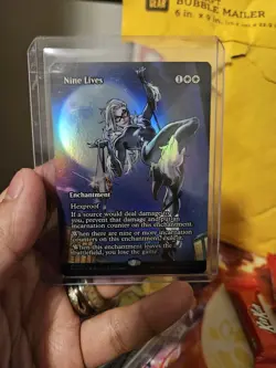 MTG Magic The Gather Spider-Man Eternal-Legal Mythic Borderless Nine Lives - Image 1