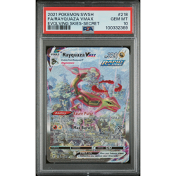 Pokemon 2021 Rayquaza VMAX 218/203 Alt Art Evolving Skies GEM MINT PSA 10 - Image 1